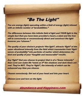 You are light operating in a field of light